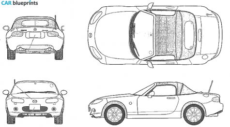 2006 Mazda MX-5 NC DeLuxe Roadster blueprint